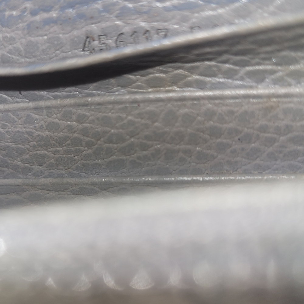 Gucci Dollar Calfskin Monochrome GG Marmont Zip Around Wallet Deep Grey NWT - Picture 8 of 8